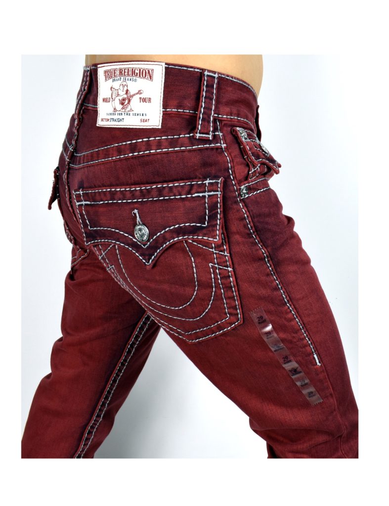 True Religion Men’s Hand Picked Colored Straight Big T Jeans