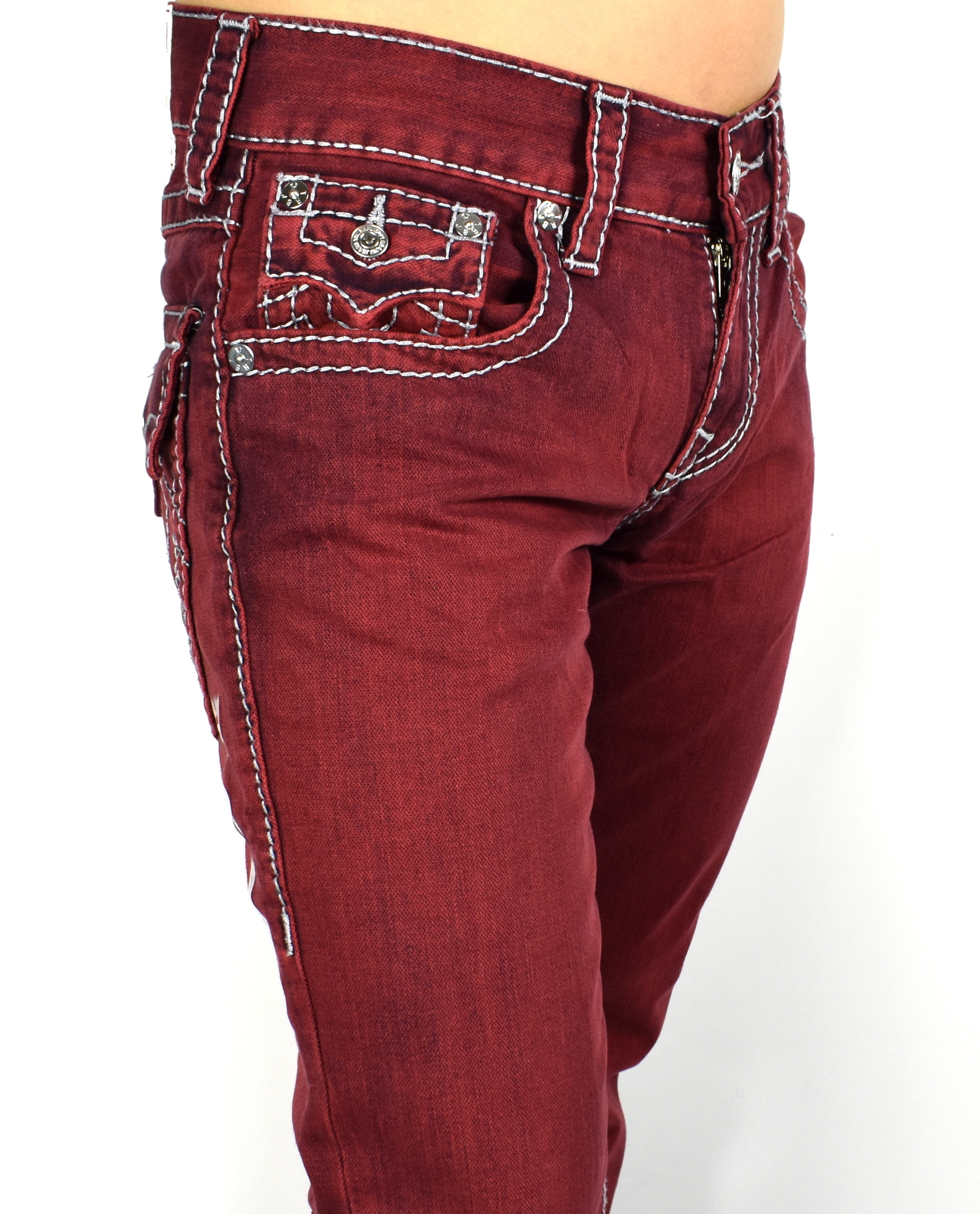True Religion Menâs Hand Picked Colored Straight Big T Jeans â MNRS859EIC â PPAGO
